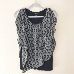 AB Studio Black prints blouse